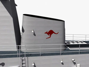 Fregata classe ANZAC MEKO HMAS ANZAC FFH 150 Modello 3D