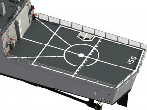 Fregata classe ANZAC MEKO HMAS ANZAC FFH 150 Modello 3D