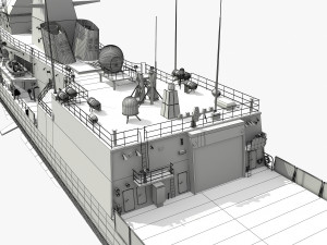 ANZAC MEKO Class Frigate HMAS ANZAC FFH 150 3D मॉडल