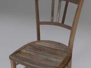 old chair in old mill 3D Model