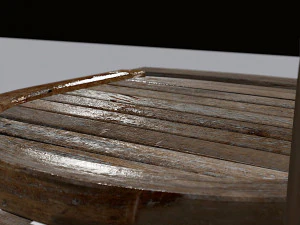 old chair in old mill 3D Model