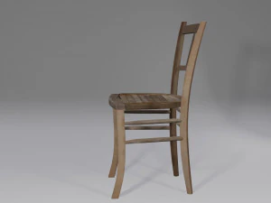 old chair in old mill 3D Model