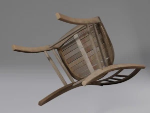 old chair in old mill 3D Model
