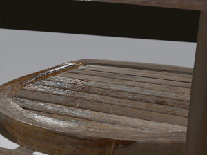 old chair in old mill 3D Model