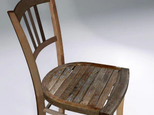old chair in old mill 3D Model