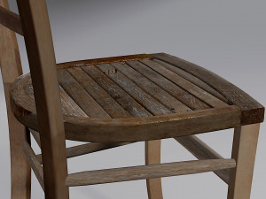 old chair in old mill 3D-Modell