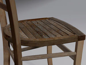 old chair in old mill 3D Model