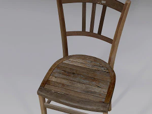 old chair in old mill 3D Model
