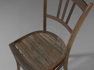 old chair in old mill 3D Model