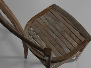 old chair in old mill 3D Model