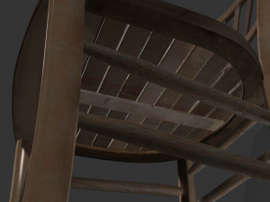 old chair in old mill 3D-Modell