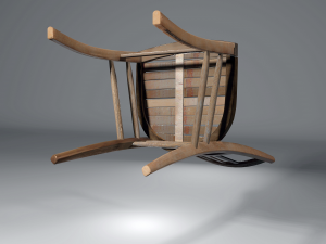 old chair in old mill 3D-Modell