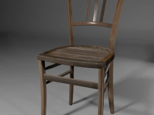 old chair in old mill 3D Model