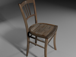 old chair in old mill 3D-Modell