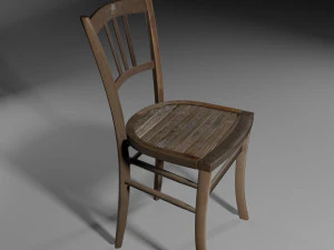 old chair in old mill 3D Model