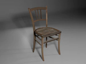 old chair in old mill 3D Model