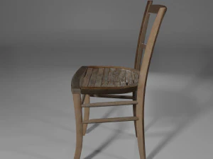 old chair in old mill 3D Model