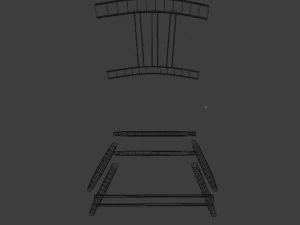 old chair in old mill 3D Model