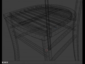 old chair in old mill 3D Model