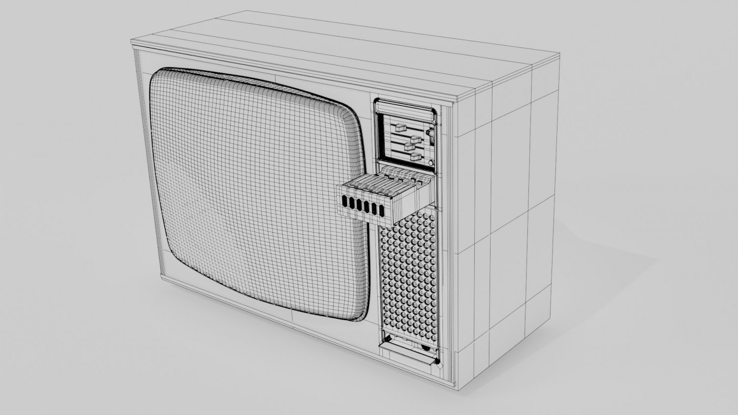 Tv old 2. Телевизор Delta. Телевизор Delta кнопочный. Old TV 3d model. Телевизор Delta СССР.