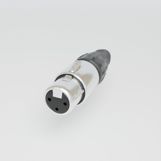 XLR 3 pin plug Model 3D .c4d .max .obj .3ds .fbx .stl .blend 