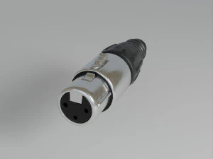 XLR 3 pin plug 3D Model