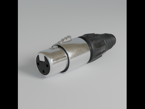 XLR 3 pin plug Model 3D