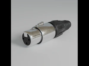 XLR 3 pin plug 3D Model