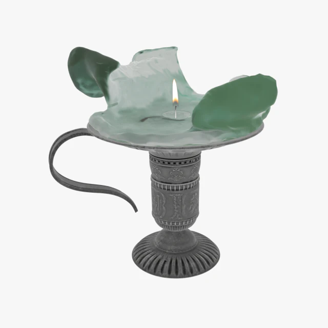 촛대가 달린 수잔을 위한 양초 3D 모델 .c4d .max .obj .3ds .fbx .stl .blend 