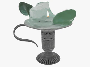 Kerze f&uuml;r Susan mit Kerzenst&auml;nder 3D Modell