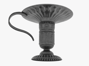 Candle for Susan with a candlestick 3D Model