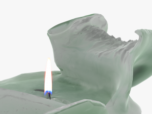 Candle for Susan with a candlestick 3D Model
