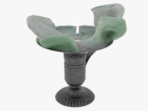 Candle for Susan with a candlestick 3D Model