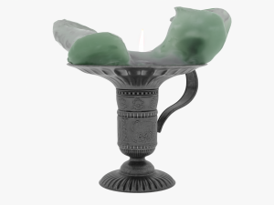 Candle for Susan with a candlestick 3D Model