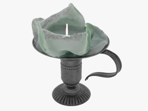 Candle for Susan with a candlestick 3D Model
