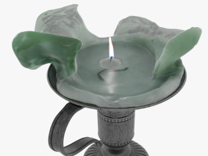 Candle for Susan with a candlestick 3D Model