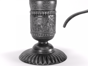 Candle for Susan with a candlestick 3D Model