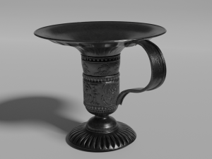 Candle for Susan with a candlestick 3D Model