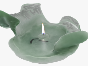 Candle for Susan with a candlestick 3D Model