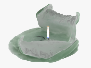 Candle for Susan with a candlestick 3D Model