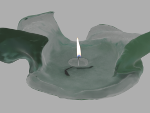 Candle for Susan with a candlestick 3D Model