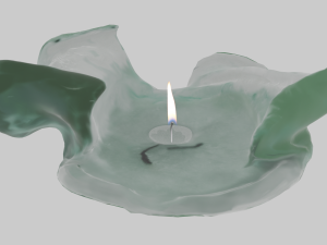 Candle for Susan with a candlestick 3D Model