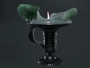 촛대가 달린 수잔을 위한 양초 3D 모델