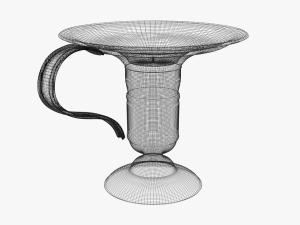 Candle for Susan with a candlestick 3D Model