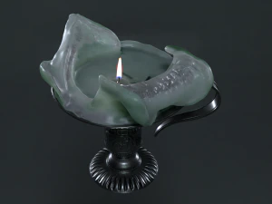 촛대가 달린 수잔을 위한 양초 3D 모델