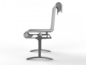 waiting room chair 1 seat 3Dモデル