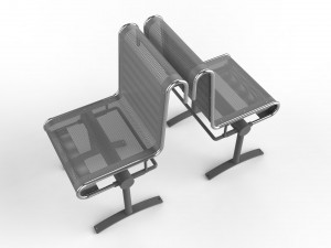 waiting room chair 1 seat 3Dモデル