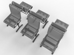 waiting room chair 1 seat 3Dモデル