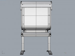 waiting room chair 1 seat 3Dモデル