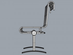 waiting room chair 1 seat 3Dモデル